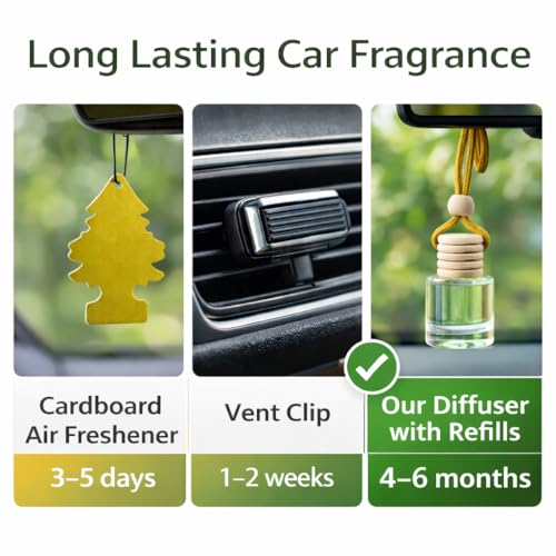4 Pack Air fresheners | Long lasting car air fresheners, Hand-made in USA | Small room diffuser | Small Business Woman Owned. (10 ml Black Ice (Type) set of 4) - style: 10 ml Black Ice (Type) set of 4