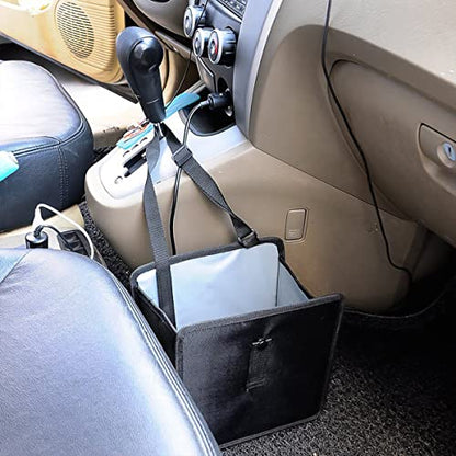 Foldable Trash Can, Hanging Waterproof Leakproof Storage Bag with Large Capacity, Car Interior Accessories (Large) - size: Large
