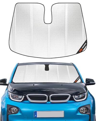 Pigenius Windshield Sun Shade for BMW i3 (I01) 2014-2022, Fits i3 i3s & i3 Range Extender (REx), Reflective Aluminum Film Front Window Sunshade - BLAZBLOCK - size: 2014-2022 i3