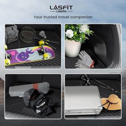 LASFIT Cargo Mat for Honda CR-V 2017-2022 (EX-L/EX/Touring/LX/Special Edition), All Weather Custom Fit TPE Trunk Mat Trunk Liner Cargo Liner Cargo Tray in Lower Position, Black (Not for Hybrid) - style: 2）For Honda CR-V | 2017-2022 | Cargo Mat