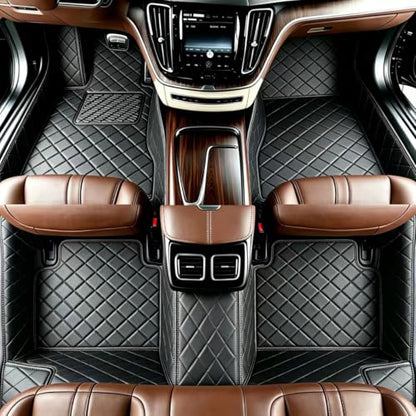 Customize Personalized Floor Mats for Cars, Full Coverage Luxury Car Mats, Anti-Slip Mats, Custom Floor Mat Suitable 99% of Sedan Trucks SUV auto (All Black) - color: All black