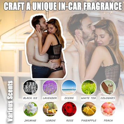 6Pcs Custom Air Fresheners with Picture - Double Sided Print Personalized Car Air Freshener with Logo Personalized Gifts for Valentine's, Car Charms for Rear View Mirror. (6pcs-Crop) - color: 6 Pcs - Crop