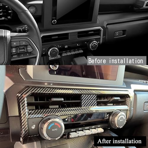 8" Display Model for Toyota Tacoma 2024 2025 2026 and 4Runner 2025 2026 Interior Accessories Center Consoles Dashboard Air Vent Frame Cover Trim (Carbon Fiber Grain) - color: Carbon Fiber Grain