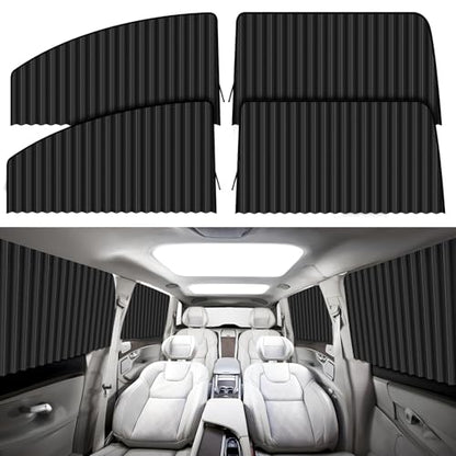 ZATOOTO Window Shades for Car Camping - Privacy Cover and Side Blinds - Protection from Heat and UV for Kids, Family, Pets - size: Louver(L)-4pcs