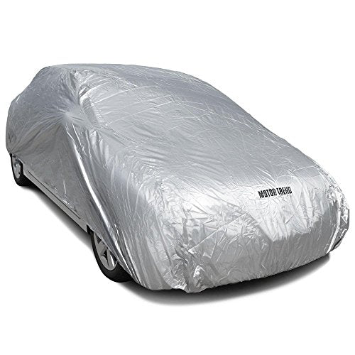 Motor Trend All Season WeatherWear 1-Poly Layer Snow proof, Water Resistant Car Cover Size XL1 - Fits up to 210" - CC-544+LOCK , Silver - size: X-Large