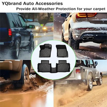 Fusion Floor Mat - All Weather Waterproof Durable Anti-Slip Odorless Custom-Fit TPE Front and Rear Row Set Floor Liner Compatible with 2013-2020 Ford Fusion - size: for Ford Fusion 2013-2020