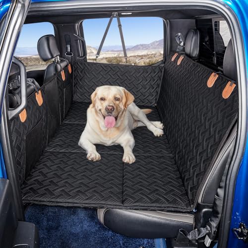 MAXFUT Dog Back Seat Extender for Truck,Truck Dog Seat Cover Back Seat,Dog Hammock for Truck,Hard Bottom Seat Extender,Pet Seat Covers for F150/RAM1500/Silverado - color: Black, size: For truck