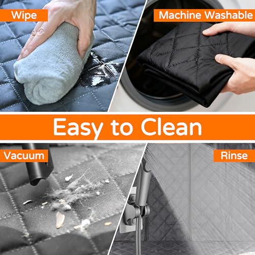 Dog Car Seat Cover, Back Seat Protector for Dogs, Waterproof Truck Bench Cover with Non-Slip Design for Most Cars, Trucks, and SUVs (Black) - color: Black