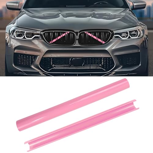 Compatible with BMW Grill Inserts Trims F90 F30 G30 F20 F22 F32 G32 G11 G12 M5 For 1 2 3 4 5 6 7 Series Compatible with BMW V Brace Wrap Covers Pink Grill Stripes Wrap Accessories - color: Pink, size: F30/G30