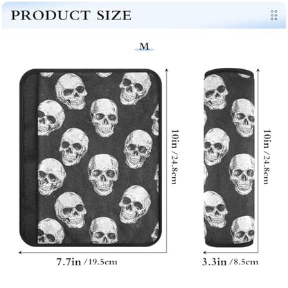 Bolaz Skeleton Soft Seat Belt Cover Pad Seatbelt for Baby Kids Cushion Shoulder Strap Pads Flannel 2Pcs - color: Skeleton, size: Small