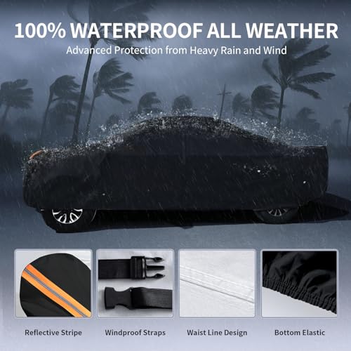 Ram 1500 Truck Cover Custom Fit 2009-2026 Quad Cab Short Bed(6.1') with Door Zipper, 10 Layers Outdoor Heavy Pickup Truck Cover Waterproof All Weather, Wind Dust Sun Protector. - size: Ram 1500 2009-2026 Quad Cab+Towel+Bag