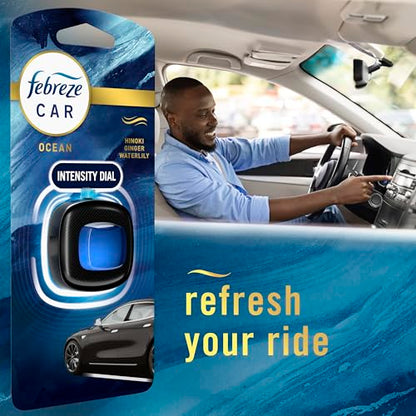 Febreze Car Ocean Scent Air Freshener Vent Clip, .07 oz. Car Vent Clip, 2 Count - size: 2 Count (Pack of 1)