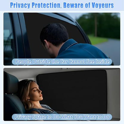 ZATOOTO Car Window Covers for Rear Privacy Car Shade for Baby Back Window Sunshade of Soft Suede UV Protection & Light Blocking Baby Sun Shades for Camping Eating and Rest, 16.69×31.5in - color: JP-Ola-85*50