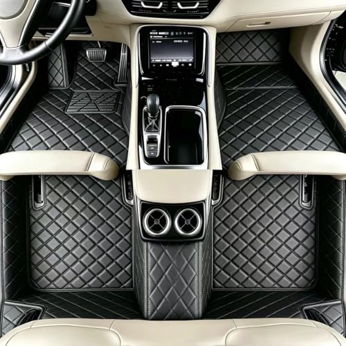 Customize Floor mats for car fit 99% Sedans SUV Sports,Custom Automotive Floor mat Fit Truck, All Weather Men Women Car Protection Pads Non-Slip auto Floor Liners (All Black), RH2206UPR - color: All black