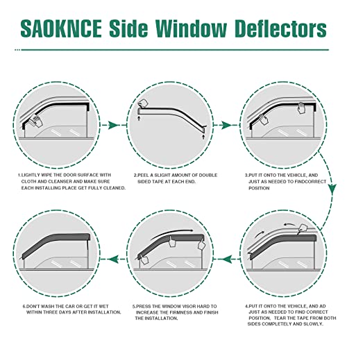 4 Pieces Tape-on Extra Durable Rain Guards Fit for 2025 2026 Toyota 4Runner,Window Deflectors,Window Visors (Smoke Black)