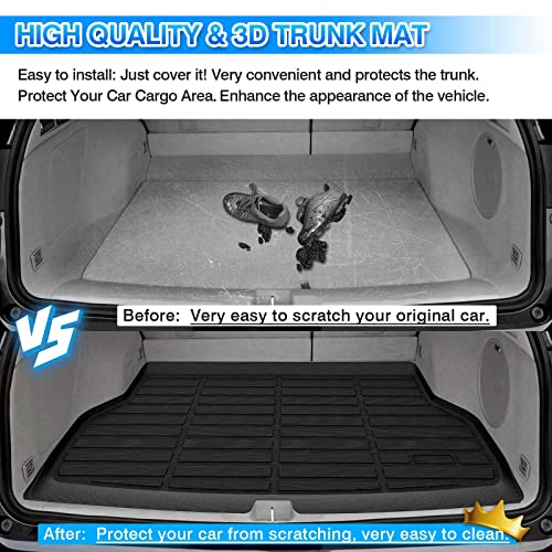 Cartist Custom Fit for Cargo Liner Acura RDX 2013-2018 All Weather Rear Trunk Mat TPE Waterproof Carpet Protection - size: 2)Acura RDX【2013-2018】
