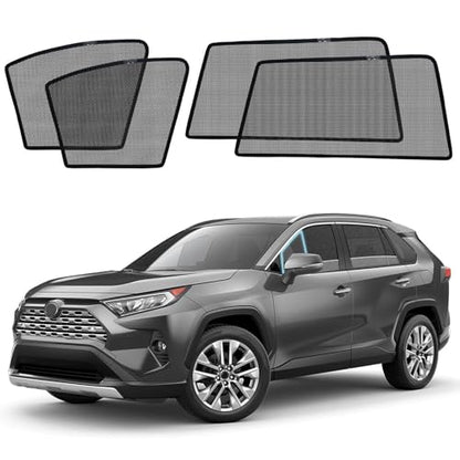 RAV4 Specific Side Window Sun Shades, 2019-2024 Vehicle Interior Shade for Baby Mesh Car Window Covers, Breathable, UV Protection and Heat Insulation (RAV4（2019-2024）, Front+Rear side-4pcs) - size: Front+Rear side-4pcs
