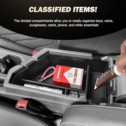 Armrest Storage Box Insert Organizer for Volkswagen Jetta 2020-2025 2026 S, Sport, SE, SEL, GLI Autobahn & 40th Anniversary Edition, Jetta Center Console Tray –Interior Storage Solution