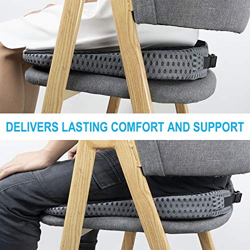 2025 Upgrades Car Coccyx Seat Cushion Pad for Sciatica Tailbone Pain Relief, Heightening Wedge Booster Seat Cushion for Short People Driving, Truck Car Accessories Driver, for Office Chair