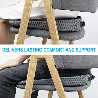 2025 Upgrades Car Coccyx Seat Cushion Pad for Sciatica Tailbone Pain Relief, Heightening Wedge Booster Seat Cushion for Short People Driving, Truck Car Accessories Driver, for Office Chair