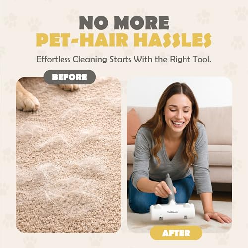 Pet Hair Remover Roller - Reusable Lint Roller for Dog and Cat Hair, Easy to Clean Electrostatic Pet Hair Removal Tool with Ergonomic Grip for Bedding, Couch, Carpet and Car Interiors - color: Gray