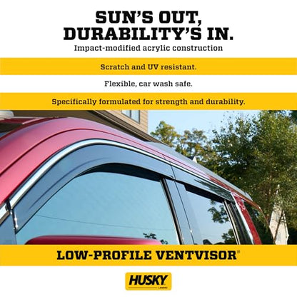 Husky Liners Low Profile Ventvisor Rain Guards | Fits 2025-2026 Chevrolet Equinox | Front & Rear, 4-pc Smoke - 2854143