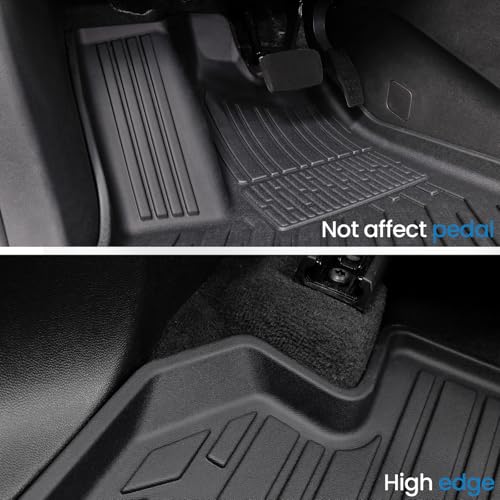 Floor Mat Cargo Mats for 2018-2022 2023 Chevrolet Chevy Traverse 7 Seats Car Mat Accessories, All Weather TPE Backrest and Lower Trunk Cargo Liner (18-23 7 Seats Set) - style: 18-23 7 Seats-Mats Set