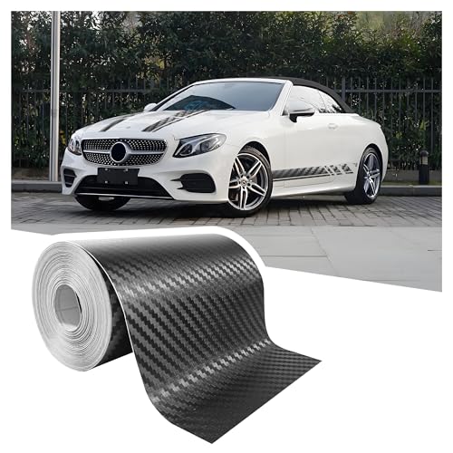 carleef 30FT x 4" Carbon Fiber Wrap Pin Striping Tape for Cars,Carbon Fiber Tape for All Vehicles Body Components,Universal Automotive Pinstriping Tape Car Decorations for Car Truck (4 inch) - color: 4 inch