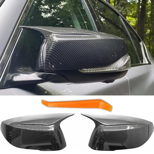 Carbon Fiber Side Mirror Caps for Infiniti Q50 Q60 Q70 QX30 QX50 Q50L Accessories, Passenger Driver Side View Mirror Cover Replacement Car Exterior Body Tuning Parts & Trim - 1Pair (Left-Right) - color: Carbon Fiber Pattern