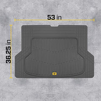 Cat Heavy Duty SUV Cargo Liner & Car Trunk Mat - Universal Trimmable All Weather Cargo Mats for Back of SUV - Black Cargo Cover Trunk Cover 53" x 36.25"