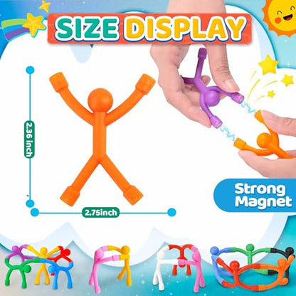 Magnetic Travel Toys for Toddlers Kids, Fidget Toys Airplane Car Travel Activities Essential,Road Trip ‌Sensory Toy Magnet People Men,Gifts Toys for 3 4 5 6 7 8 Year Old Easter Basket Stuffers -5PCS - style: Solid-5