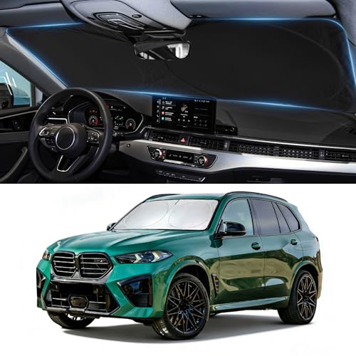 Sunshade for X5 Windshield Sun Shade for BMW X5 2019-2025 2026 Accessories Foldable Front Window Shield Cover Sun Visor Protector Block UV Rays - size: Fit BMW X5 2019-2025