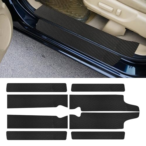 Bilisin 8PCS Car Door Sill Protector Compatible with Honda Odyssey 4th Gen 2009-2014,Carbon Fiber Leather Auto Door Sill Entry Guard Scratch Protector Accessories - color: Odyssey 4th Gen 2009-2014