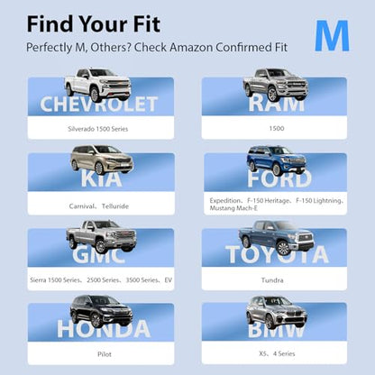 Upgraded Windshield Sun Shade for Chevrolet Silverado 1500, Ram-1500 & Sierra [Nano Ice-Crystal Cooling, 99.9% Sun Protection] Foldable Sunshade with Storage Bag, Car Accessories, M(64 x 32 in) - size: M| 64"L x 32"W