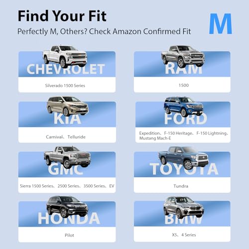 Upgraded Windshield Sun Shade for Chevrolet Silverado 1500, Ram-1500 & Sierra [Nano Ice-Crystal Cooling, 99.9% Sun Protection] Foldable Sunshade with Storage Bag, Car Accessories, M(64 x 32 in) - size: M| 64"L x 32"W