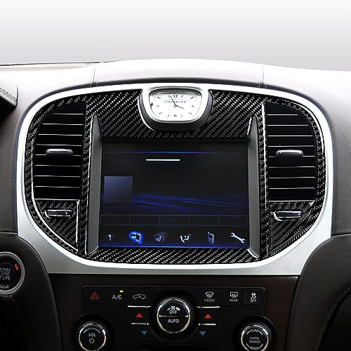 Car Central Navigation Screen Air Outlet Vent Decals for 2011 2012 2013 2014 Chrysler 300 / 300C / 300S / Limited/Base Accessories Interior Stickers - color: Center Air Outlet， 2011-2014