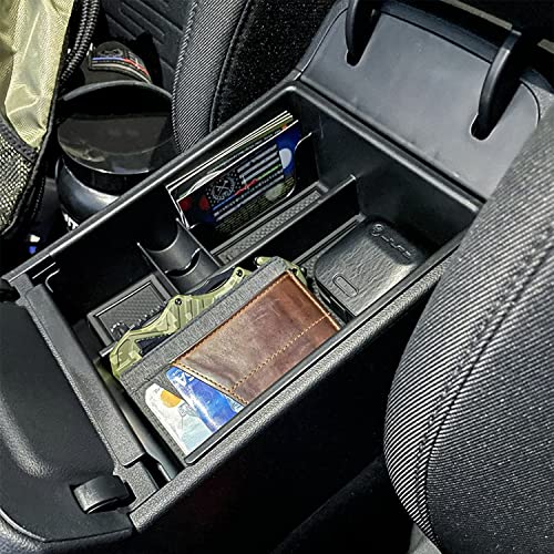 Center Console Organizer Tray Compatible with Hyundai Tucson Limited 2022 2023 2024 Tucson Hybrid Accessories, Automatic Transmission Only,SEL Only for Hybrid SEL,Armrest Secondary Storage Box,Black