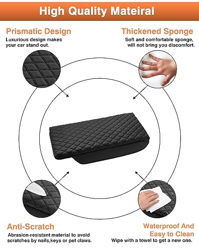 Shademax Toyota Crown Center Console Cover, Armrest Cover Cushion Pad for Toyota Crown Signia 2023 2024 2025 2026 Accessories PU Leather Middle Consle Lid Armrest Seat Box Cover Protector Anti-Scratch - size: For 2023-2026 Toyota Crown