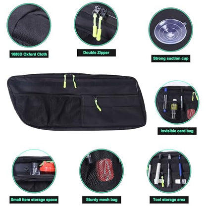 Car Trunk Organizer Storage Cargo for Hummer EV SUV Accessories Large Capacity Stable Foldable Multi-Function Trunk Side Window Luggage Storage Bag Rear Trunk Organizer for 2024 2025 2026 (Right)