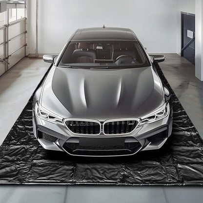 Huatean Home Garage Floor Mat, (7'9" x 18") Under Car Waterproof Containment Mats, Oil Mat for Garage Covering, Garages Floor Mats for Under Car, Keeps Dry and Clean - size: 7'11" x 18'1" (Rectangular)