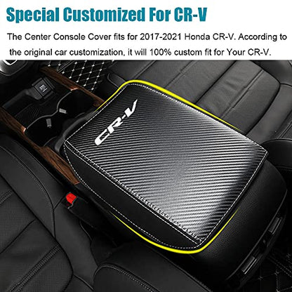 LEXLEY Armrest Box Cover Center Console Pad Waterproof Anti-Scratch Leather Protector Covers For CRV CR-V 2017 2018 2019 2020 2021 2022-Red Stitches - color: Red Stitches