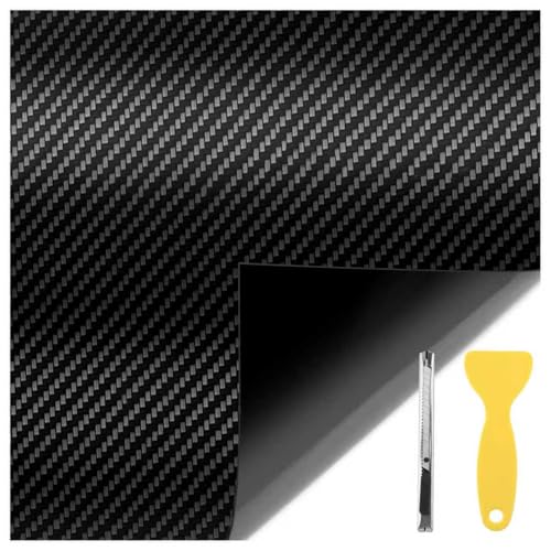 1FTx5FT Carbon Fiber Wrap for Cars,Stylish 3D Carbon Fiber Vinyl Wrap Kit with Tool for Auto Interior/Exterior,Scratch-Resistant Carbons Fibers Tape Stickers for Car/Truck/SUV