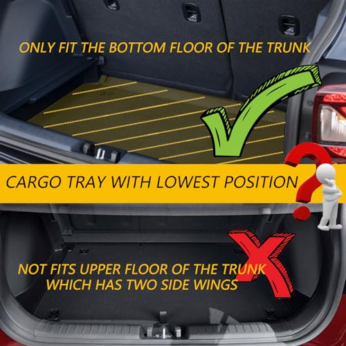 Wailtnb-Floor Mats & Cargo Mat Custom Fit for Hyundai Venue 2020-2026 (Lowest Cargo mat) All Weather Car Mats Floor Liner Hyundai Venue Accessories Black - style: 50|For Venue|2020-2026|Lower Cargo Set
