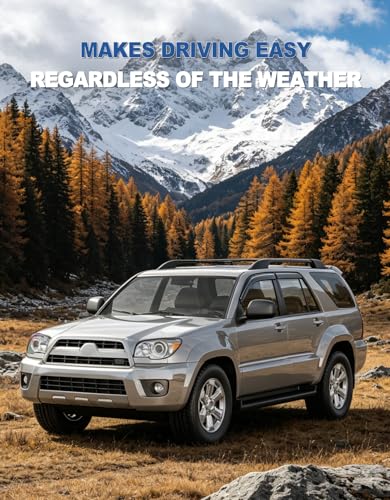 Out-Channel Window Rain Guards Fit for 2003-2009 Toyota 4Runner, Extra Durable Window Visors Vent Visors Vent Shades Wind Deflector Dark Smoke Car Tape-on with Thicker 4PCS - size: Fit for 2003-2009 Toyota 4Runner
