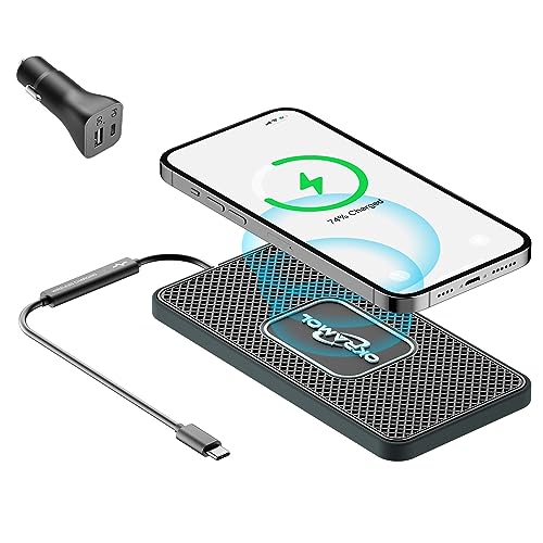 Wireless Charger for Car, Type C Wireless Fast Charging Pad,Charging Station for Multiple Devices,Adapter for AirPods iPhone15/14/13/12 Pro/Max11 Android Samsung S20 S21 S22 S23 (30CM Cable)