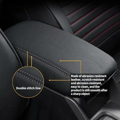 AOMSAZTO Armrest for Nissan Altima 2019 2020 2021 2022 2023 2024 2025 Black Leather Console Cover - size: 2019-2024 Nissan Altima