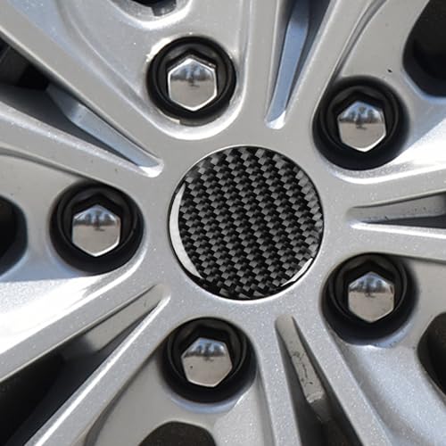 Black Carbon Fiber Compatible with Chevrolet/Chevy Malibu 2016 2017 2018 2019 2020 2021 2022 2023 2024 2025 Accessories Car Hub Center Cap Cover Exterior Trim Sticker Decal 4pcs - color: Hub Cap