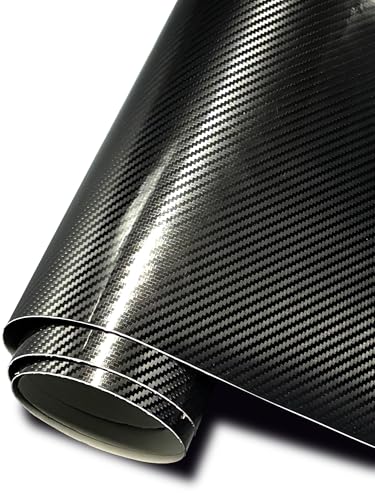 3D Carbon Fiber Vinyl Wrap, for Body Protection, Scratch Resistance, Air Release Technology, 1ft x 5ft Car wrap (Carbon Fiber Black) - color: Carbon Fiber Black, size: 1*5ft