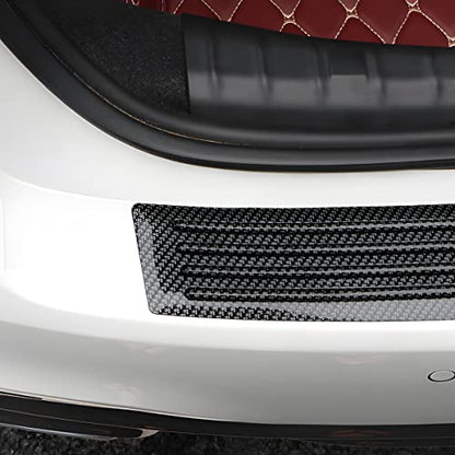 Car Rear Bumper Protector Guard, Carbon Fiber Anti-Scratch Trunk Door Sill Protection Strip, Self-Adhesive Vehicle Rear Bumper Door Entry Trim Cover, Universal for Pickup SUV Trunk (40.94") - size: 40.94"