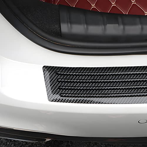 Car Rear Bumper Protector Guard, Carbon Fiber Anti-Scratch Trunk Door Sill Protection Strip, Self-Adhesive Vehicle Rear Bumper Door Entry Trim Cover, Universal for Pickup SUV Trunk (35.43") - size: 35.43"